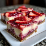 Easy Keto Strawberry Cheesecake Bars