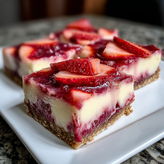 Easy Keto Strawberry Cheesecake Bars: Delight in Guilt-Free Indulgence!