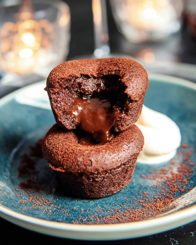 Mini Keto Chocolate Lava Cake Bites are irresistible! 3 Mini Keto Chocolate Lava Cake Bites