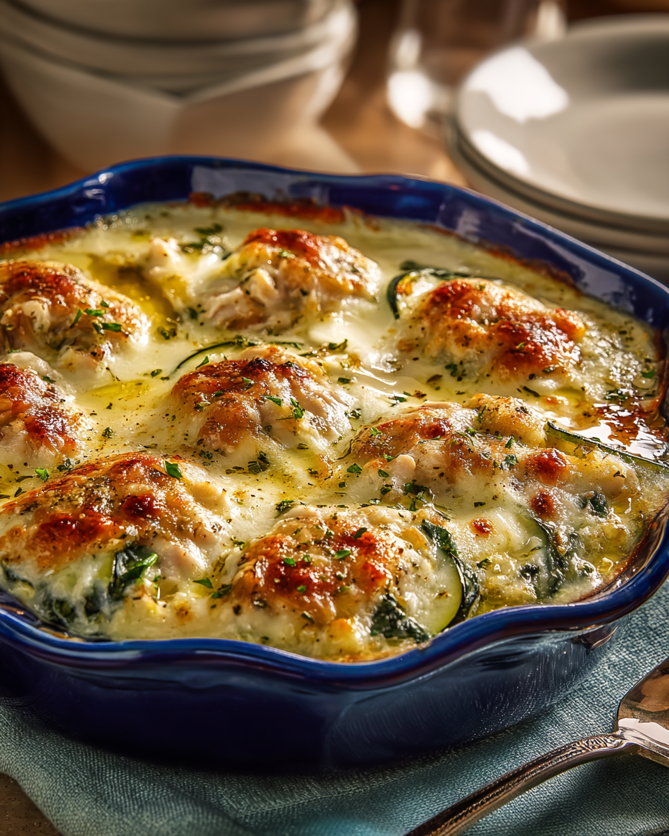 Spinach Chicken Casserole with Cream Cheese & Mozzarella: A Deliciously Easy Recipe!