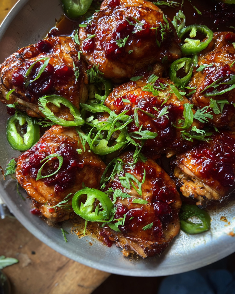 Sticky Cherry Chicken Thighs