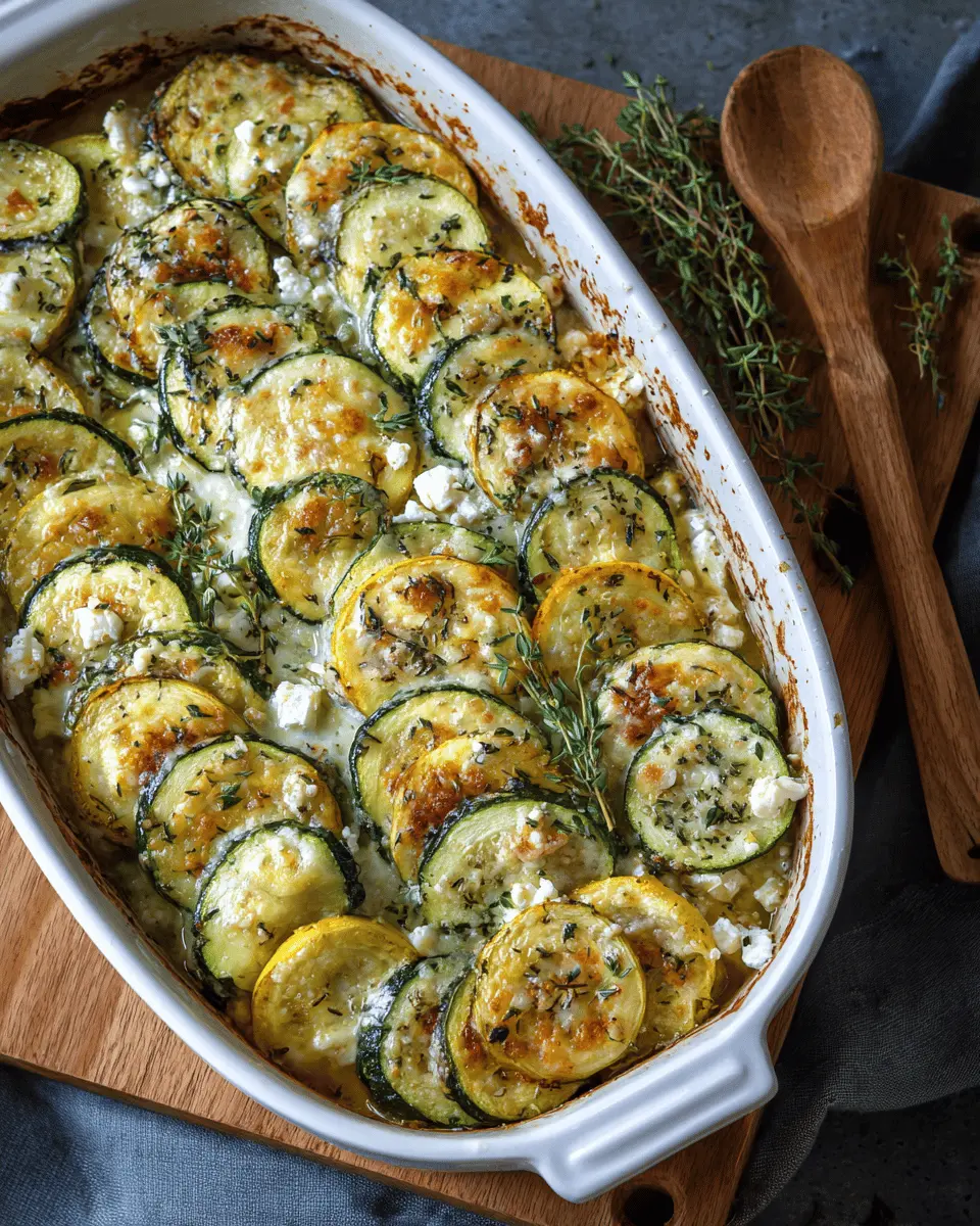 Zucchini Feta Bake with Thyme: A Cozy, Flavor-Packed Delight