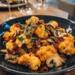 Fried Cauliflower with Bacon and Mushrooms First Image