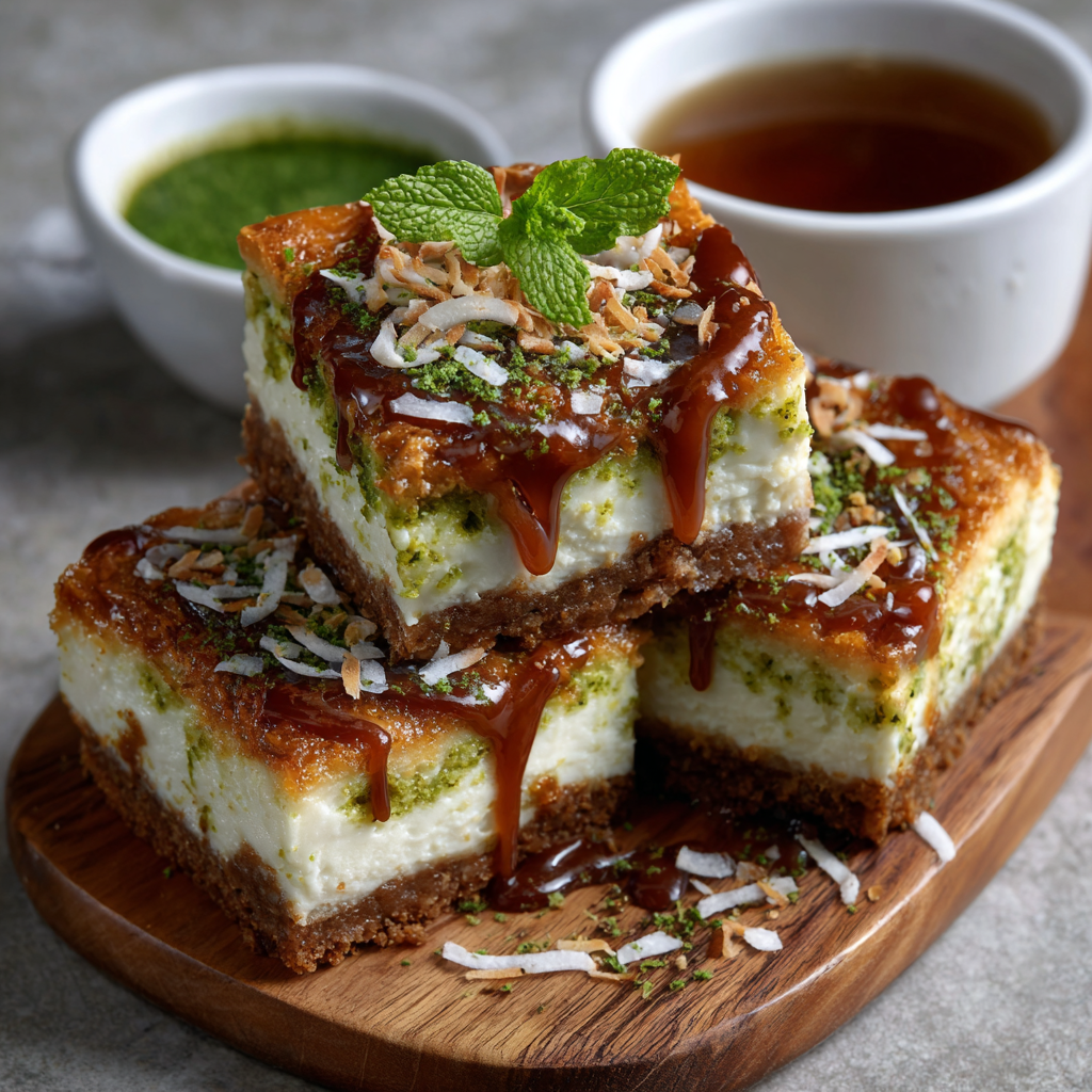 Coconut-Pandan Keto Cheesecake Bars are a must-try!