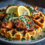 Keto Chicken and Waffles (with almond flour waffles)