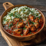 Keto Indian Butter Chicken with Cauliflower Rice