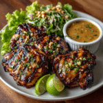 Lemongrass Grilled Chicken with Keto Peanut Sauce