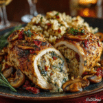Mushroom and "Risotto" Stuffed Chicken