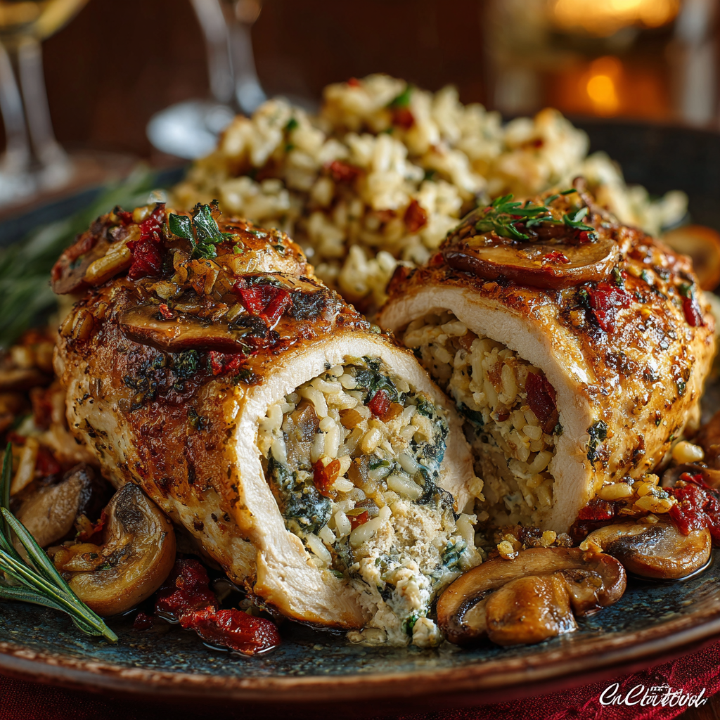 Mushroom and Risotto Stuffed Chicken You Must Try Today!