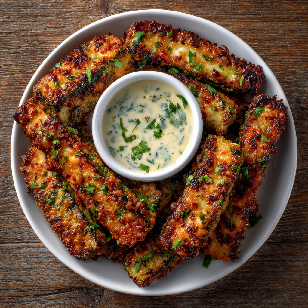 Parmesan-Crusted Zucchini Sticks with Basil Aioli: A Tasty Must-Try!