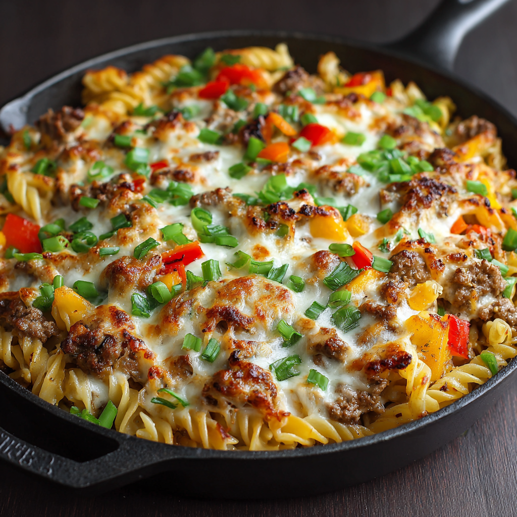 Philly Cheesesteak Casserole: A Hearty Dinner Delight!