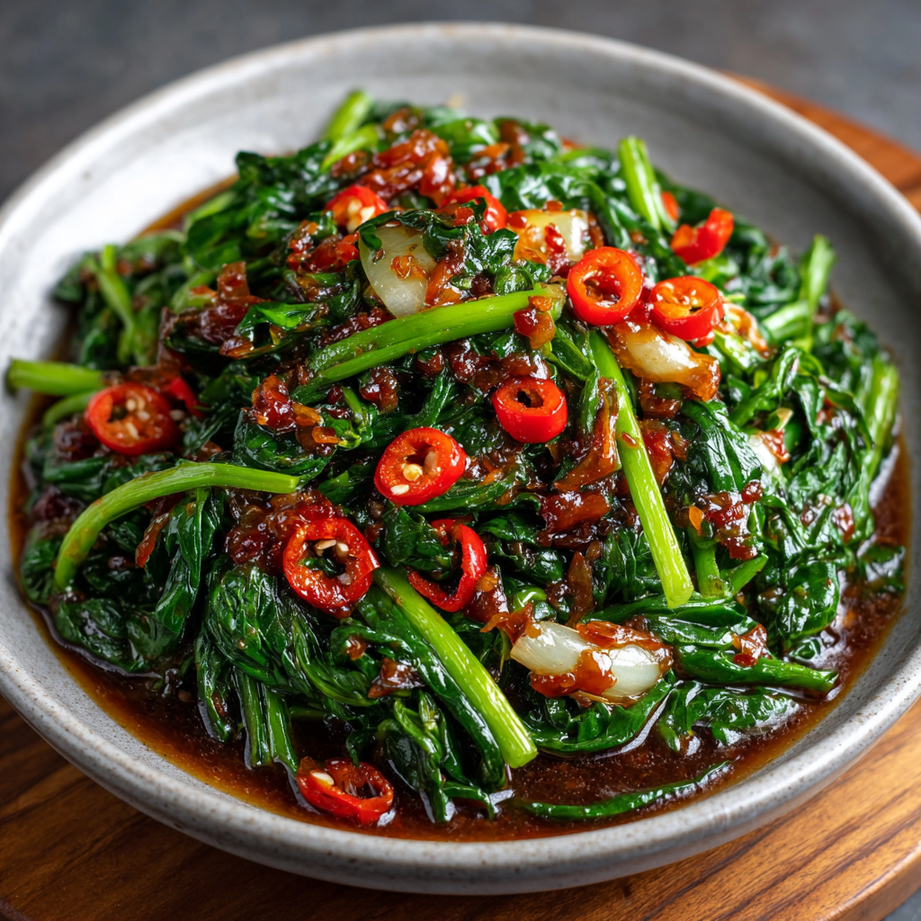 Sambal Kangkung (Water Spinach Stir-Fry) Keto-Friendly is Delicious!