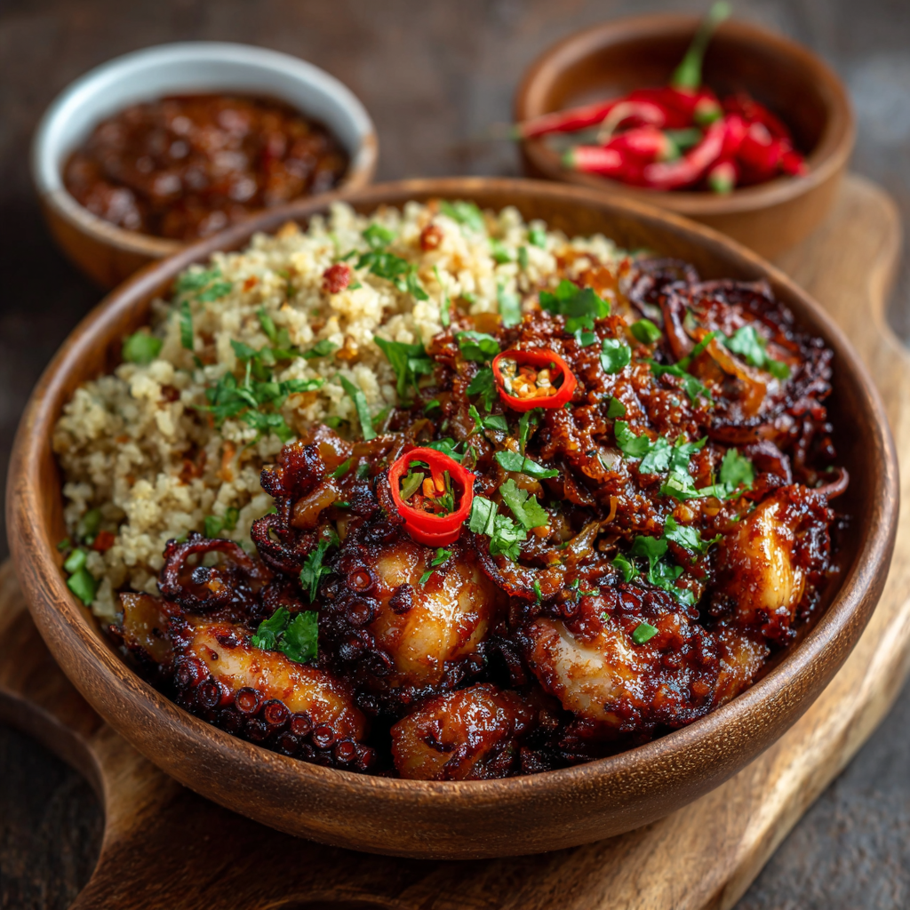 Sambal Sotong with Cauliflower Rice: A Spicy Delight!