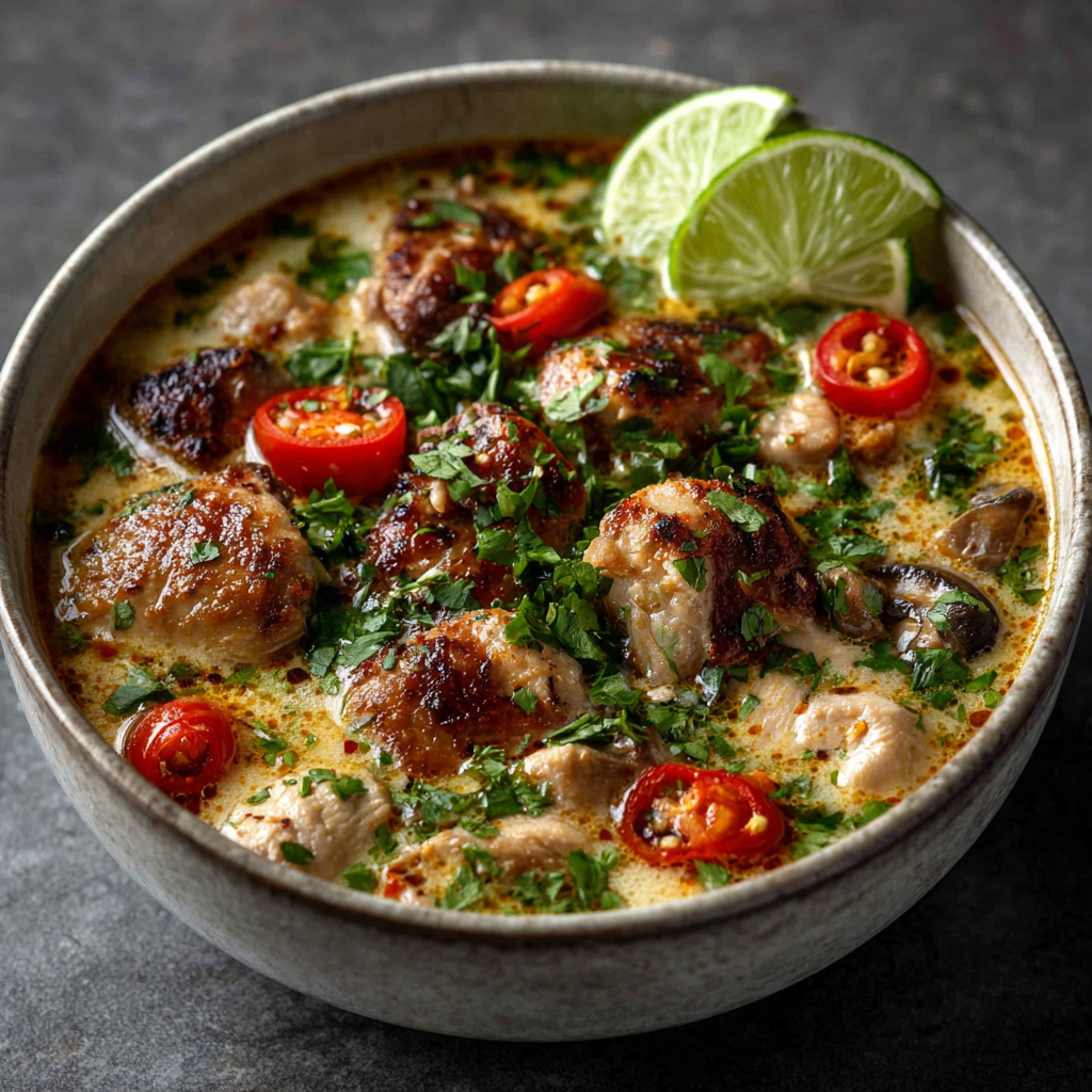 Thai Lemongrass Chicken Soup (Keto Tom Kha) is Delightful!