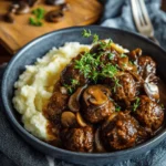 Slow Cooker Salisbury Steak Meatballs First Image