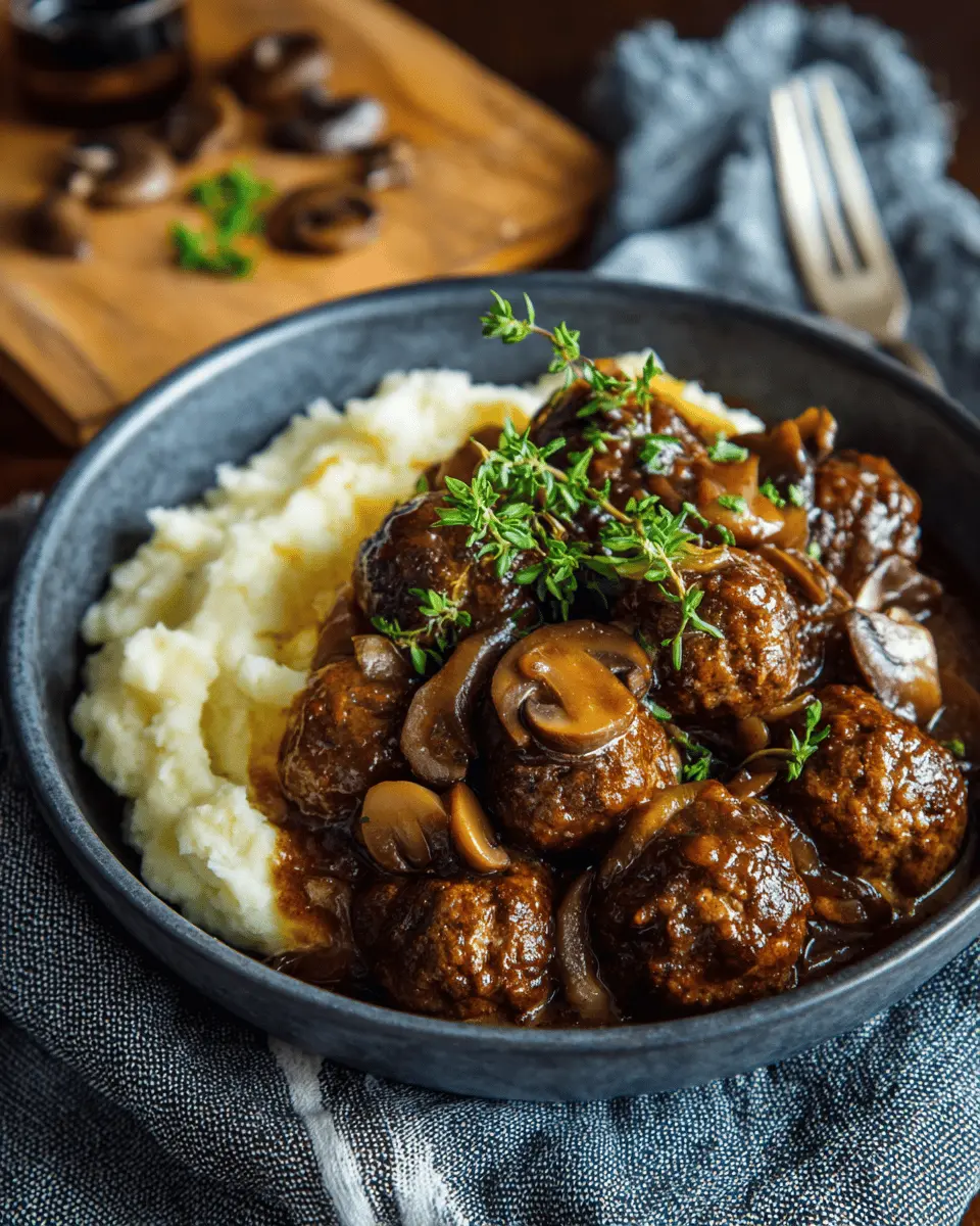 Slow Cooker Salisbury Steak Meatballs: Cozy, Comfort Food Bliss