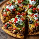 Taco Pizza on Low Carb Tortilla Crust First Image
