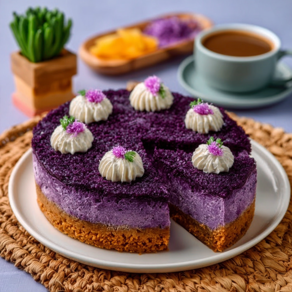 Low-Carb Filipino Ube Cheesecake: Deliciously Healthy Dessert!