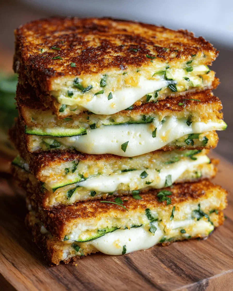 Zucchini Crusted Grilled Cheese Sandwiches First Image