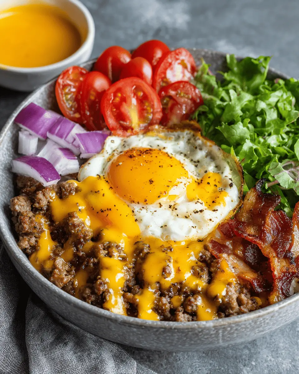 Keto Bacon Cheeseburger Bowls: Juicy Flavor, No Guilt!