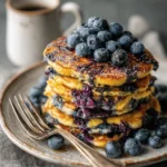 Keto Scrambled Blueberry Pancakes First Image