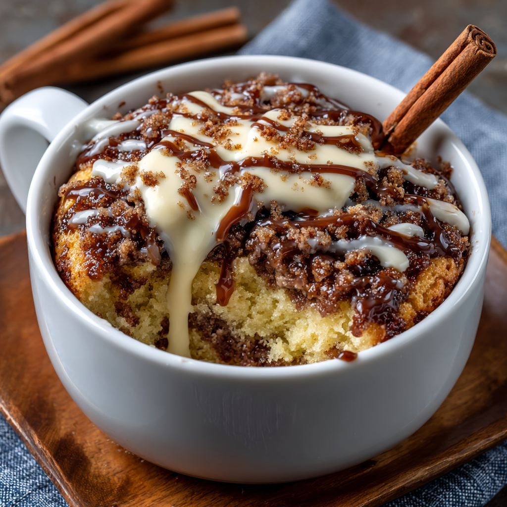 Cinnamon Roll Mug Cake (Keto) for Quick Dessert Delight