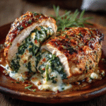 Creamy Spinach Stuffed Chicken Breast