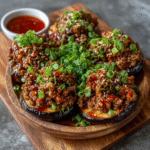 Eggplant & Minced Beef Keto Bao Bowls