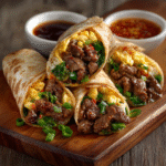 Five-Spice Beef Egg Cloud Wraps