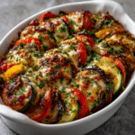 French Garlic Herb Ratatouille Bake