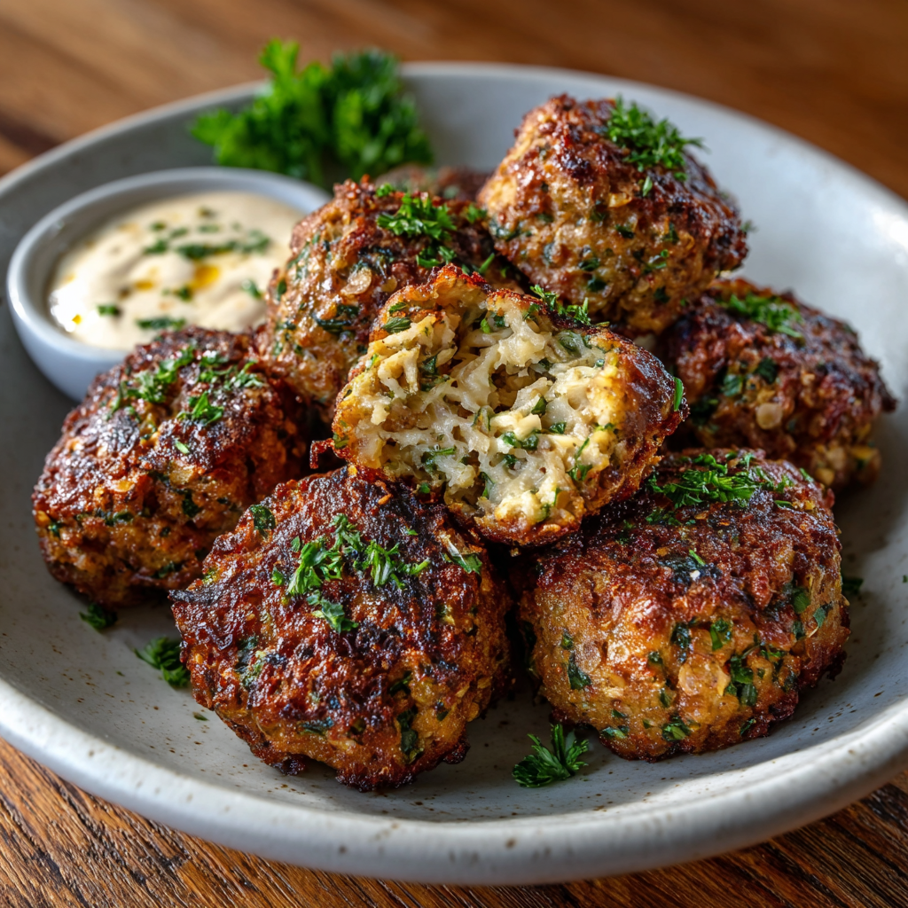 Keto Falafel Bites with Almond Flour & Herbs: Crispy Delight!