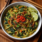 Keto Green Curry Zoodle Bowl