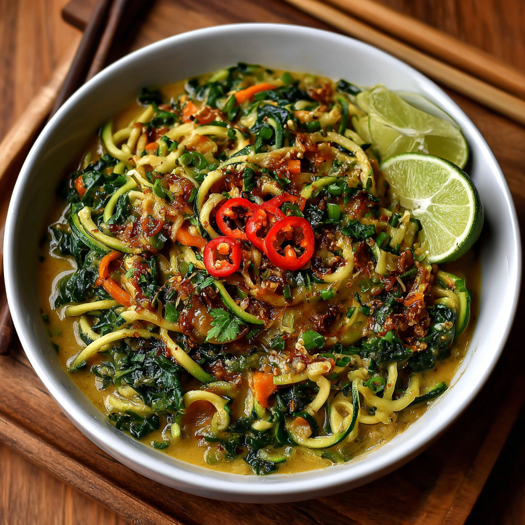 Keto Green Curry Zoodle Bowl: A Delicious, Healthy Meal!