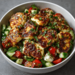 Keto Halloumi & Zaatar Salad with Lemon Dressing