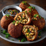 Keto Kibbeh Balls with Walnut Filling