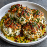 Keto Labneh Cheese Balls with Olive Oil & Herbs