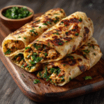 Keto M’hadjeb Wraps (Stuffed Almond-Flour Flatbread)