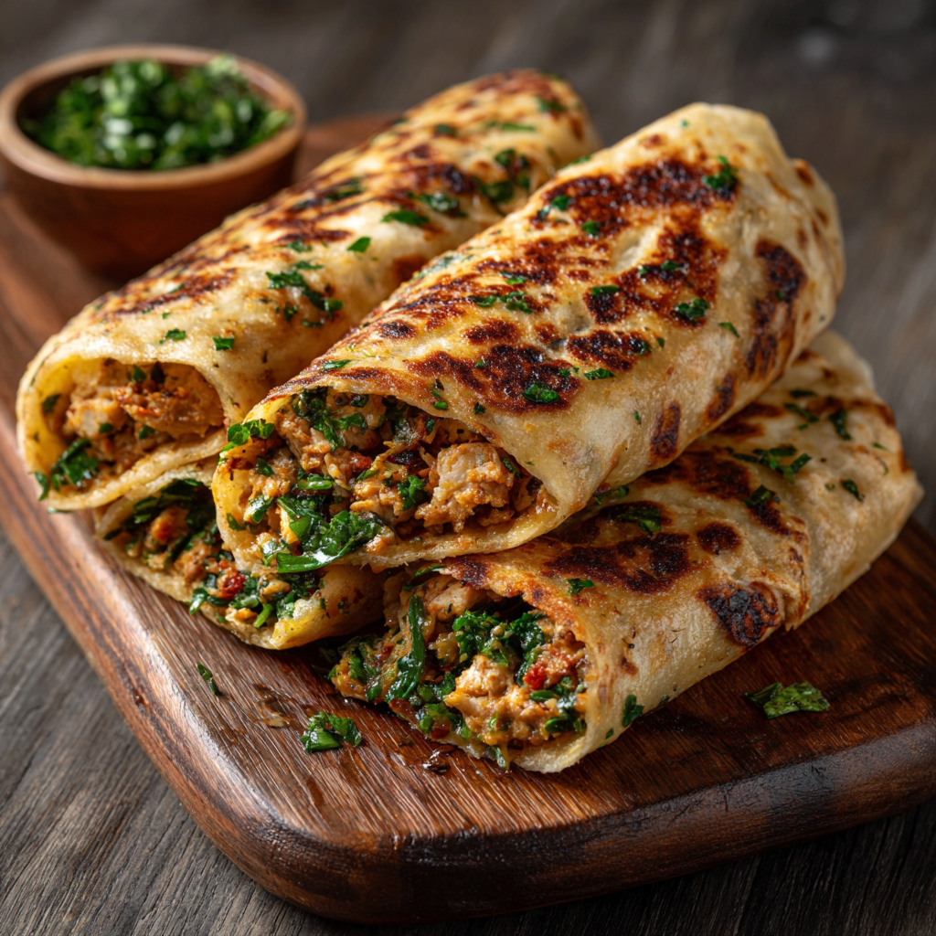 Keto M’hadjeb Wraps: Enjoy a Delicious Low-Carb Meal!