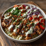 Keto Shawarma Chicken Bowls with Garlic Tahini Sauce
