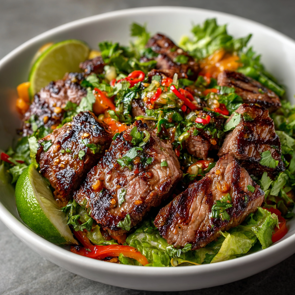 Lemongrass Grilled Keto Beef Salad is a must-try!