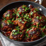 Moroccan Beef Meatballs in Tomato-Cinnamon Sauce