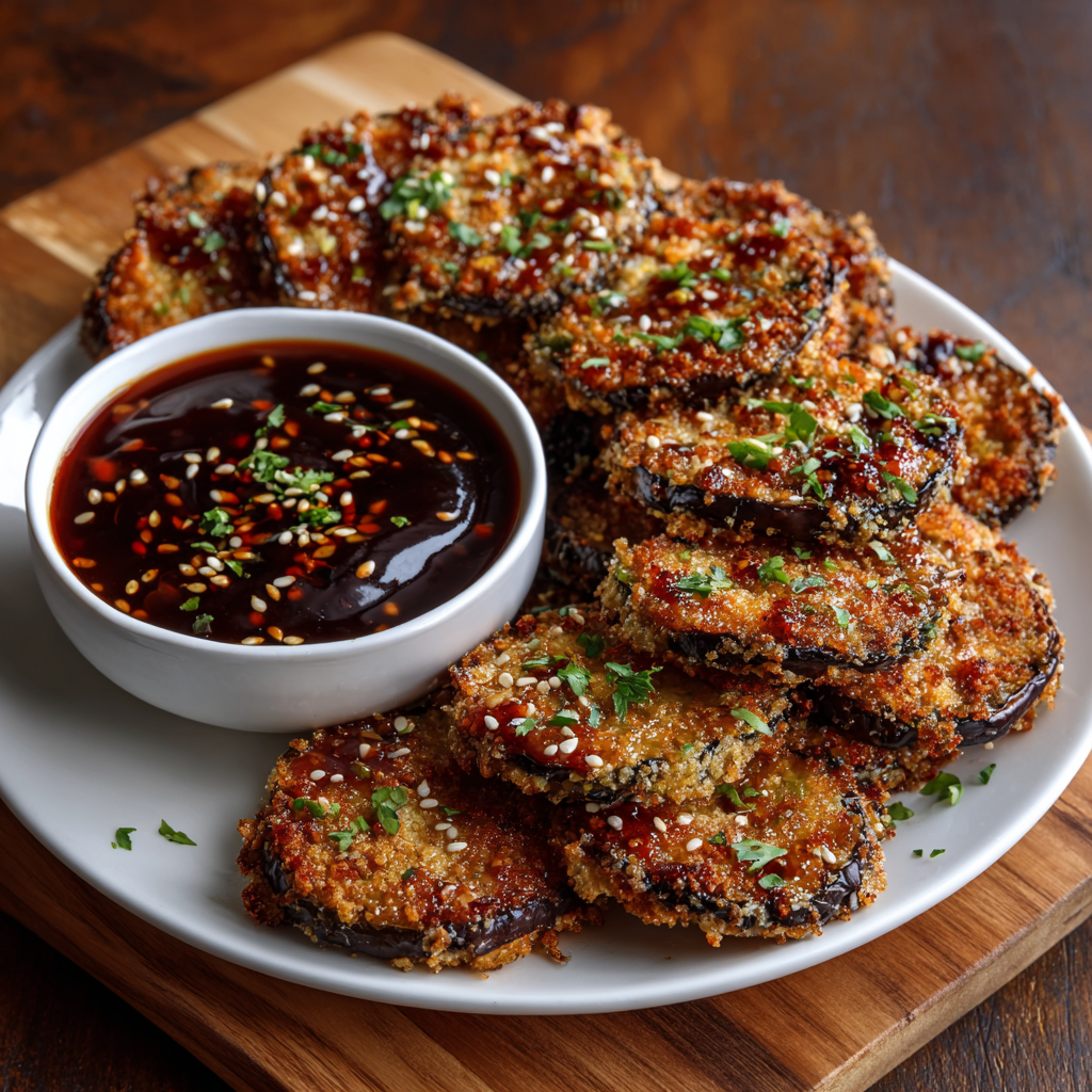 Sesame-Crusted Keto Eggplant Chips: A Crunchy Delight!