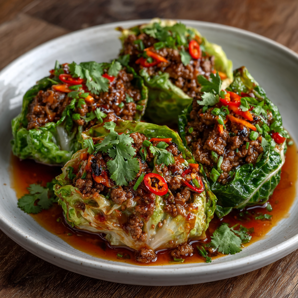 Szechuan Chili Keto Cabbage Wraps: A Flavorful Delight!