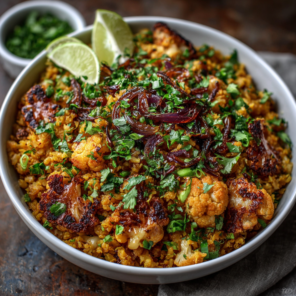 Turmeric Cauliflower “Rice” Pulao: A Flavorful Delight!