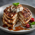 Fluffy Almond Flour Pancakes with Cinnamon Whip