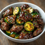 Garlic Butter Steak Bites with Zucchini