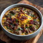Keto Bacon Cheeseburger Soup
