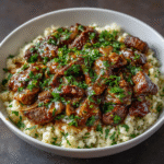 Keto Beef Stroganoff with Cauliflower Rice
