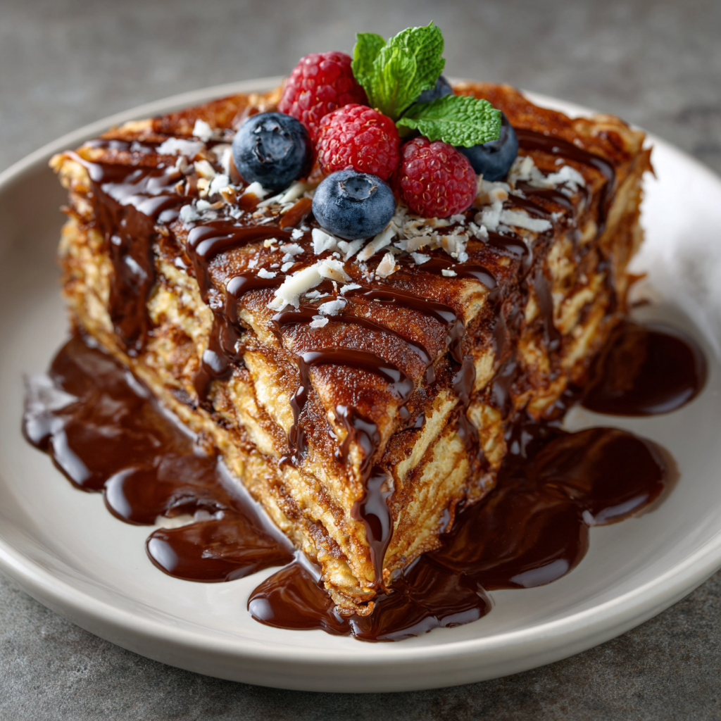 Keto Crepe Cake with Chocolate Ganache is a must-try!