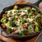 Keto Ground Beef Skillet with Broccoli